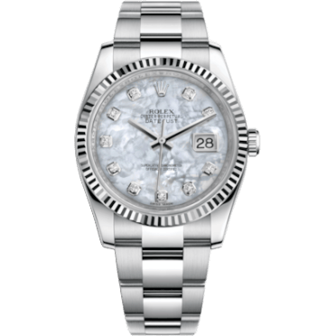 Rolex Datejust 36 Stainless Steel Fluted / Oyster / Pink MOP 116234-0130