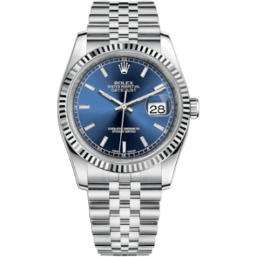 Rolex Datejust 36 Stainless Steel Fluted / Jubilee / Blue 116234-0139