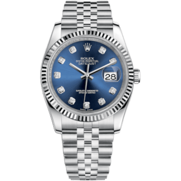 Rolex Datejust 36 Stainless Steel Fluted / Jubilee / Blue Diamond 116234-0142