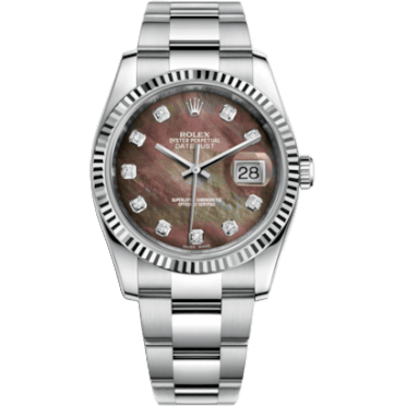 Rolex Datejust 36 Stainless Steel Fluted / Oyster / Brown MOP 116234-0149