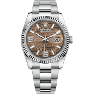 Rolex Datejust 36 Stainless Steel Fluted / Oyster / Bronze Wave 116234-0156