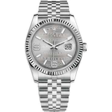 Rolex Datejust 36 Stainless Steel Fluted / Jubilee / Rhodium Wave 116234-0159