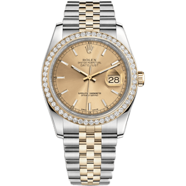 Datejust 36 Rolesor Yellow Diamond / Jubilee / Champagne