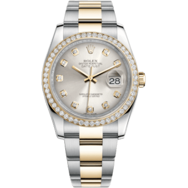 Rolex Datejust 36 Rolesor Yellow Diamond / Oyster / Silver Diamond 116243-0012