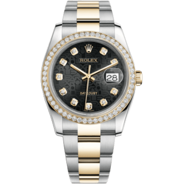Datejust 36 Rolesor Yellow Diamond / Oyster / Black Computer