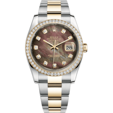 Rolex Datejust 36 Rolesor Yellow Diamond / Oyster / Black MOP 116243-0037