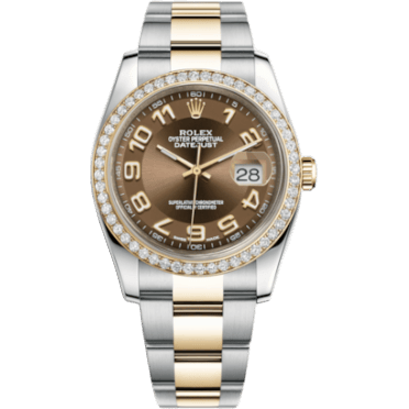 Rolex Datejust 36 Rolesor Yellow Diamond / Oyster / Bronze Arabic 116243-0076