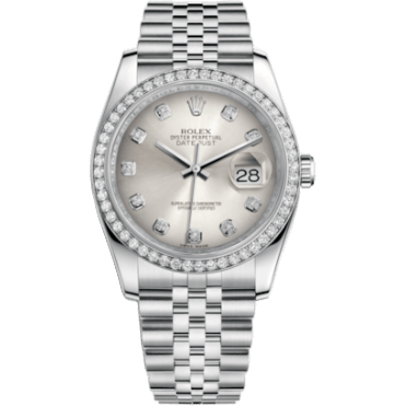 Rolex Datejust 36 Stainless Steel Diamond / Jubilee / Silver Diamonds 116244-0001