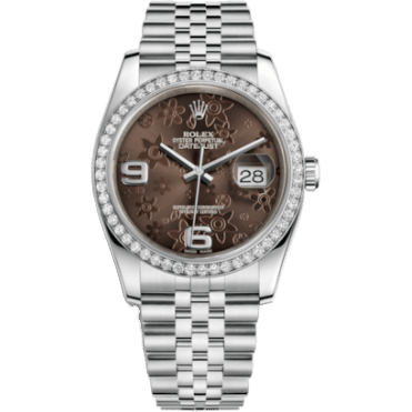Rolex Datejust 36 Stainless Steel Diamond / Jubilee/ Bronze Floral 116244-0003
