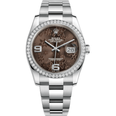 Rolex Datejust 36 Stainless Steel Diamond / Oyster / Bronze Floral 116244-0006