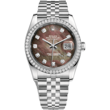 Rolex Datejust 36 Stainless Steel Diamond / Jubilee / Black MOP 116244-0012