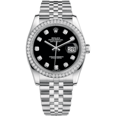 Rolex Datejust 36 Stainless Steel Diamond / Jubilee / Black Diamond 116244-0014