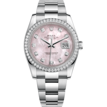 Rolex Datejust 36 Stainless Steel Diamond / Oyster / Pink MOP 116244-0018