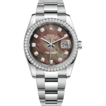 Rolex Datejust 36 Stainless Steel Diamond / Oyster / Black MOP 116244-0019