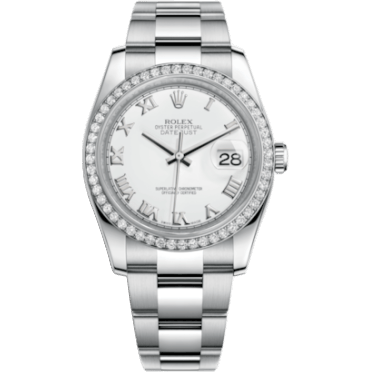 Rolex Datejust 36 Stainless Steel Diamond / Oyster / Silver 116244-0023
