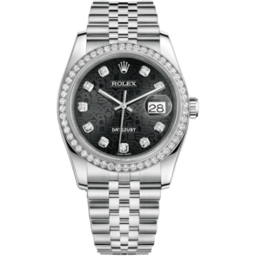 Rolex Datejust 36 Stainless Steel Diamond / Jubilee / Black Computer 116244-0029