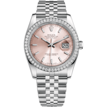 Rolex Datejust 36 Stainless Steel Diamond / Jubilee / Pink 116244-0050