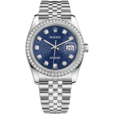 Rolex Datejust 36 Stainless Steel Diamond / Jubilee / Blue Computer 116244-0059
