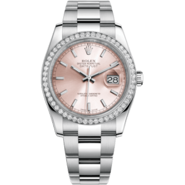 Rolex Datejust 36 Stainless Steel Diamond / Oyster / Pink 116244-0061