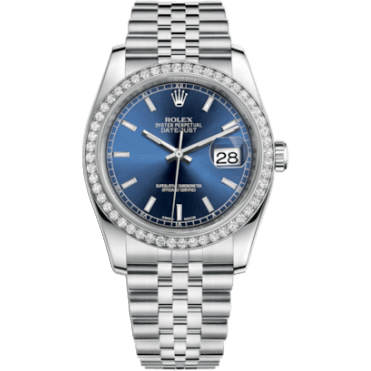 Rolex Datejust 36 Stainless Steel Diamond / Jubilee / Blue 116244-0063