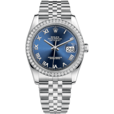 Rolex Datejust 36 Stainless Steel Diamond / Jubilee / Blue Roman 116244-0071