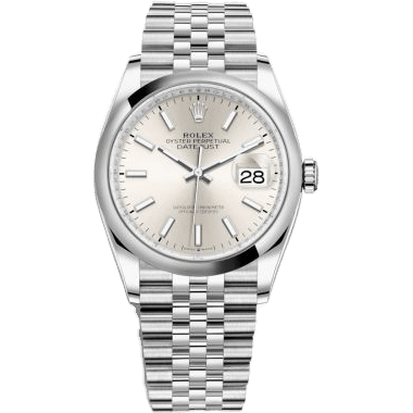 Rolex Datejust 36 Stainless Steel / Domed / Silver / Jubilee 126200-0001