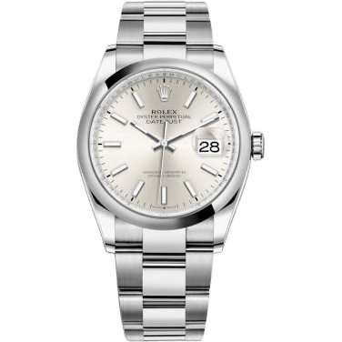 Rolex Datejust 36 Stainless Steel / Domed / Silver / Oyster 126200-0002