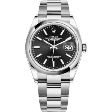 Rolex Datejust 36 Stainless Steel / Domed / Black / Oyster 126200-0004