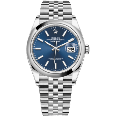 Rolex Datejust 36 Stainless Steel / Domed / Blue / Jubilee 126200-0005