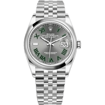 Rolex Datejust 36 Stainless Steel / Domed / Slate - Roman / Jubilee 126200-0017