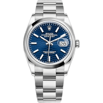 Rolex Datejust 36 Stainless Steel / Domed / Blue - Fluted / Oyster 126200-0022