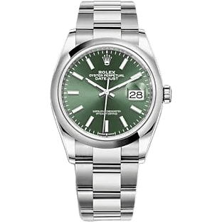 Rolex Datejust 36 Stainless Steel - Domed / Green / Oyster 126200-0024