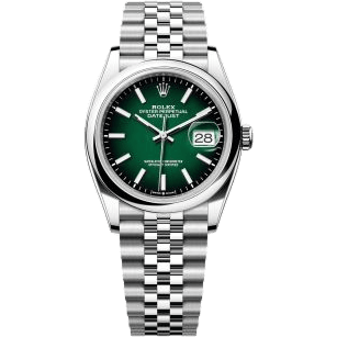 Rolex Datejust 36 Stainless Steel - Domed / Green Ombré / Jubilee 126200-0026