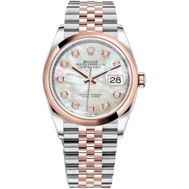 Rolex Datejust 36 Stainless Steel / Everose / Smooth / MOP Diamond / Jubilee 126201-0021