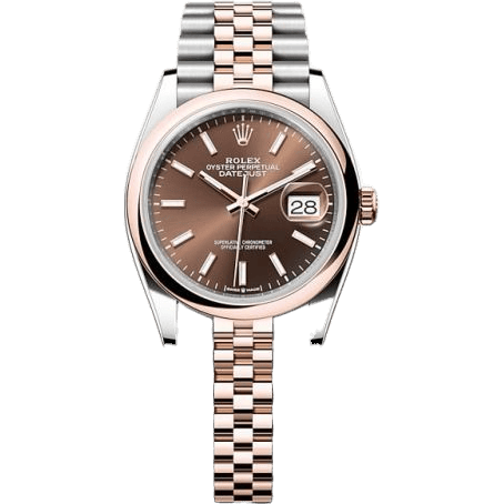 Rolex Datejust 36 Stainless Steel - Everose - Domed / Chocolate / Jubilee 126201-0043