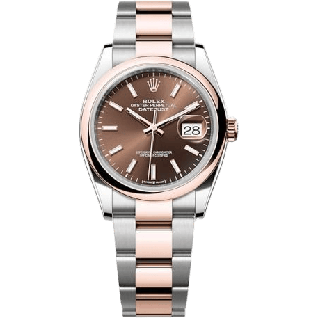 Rolex Datejust 36 Stainless Steel - Everose - Domed / Chocolate / Oyster 126201-0044