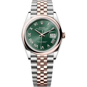 Datejust 36 Stainless Stainless Steel - Everose - Domed / Mint Green Roman / Jubilee