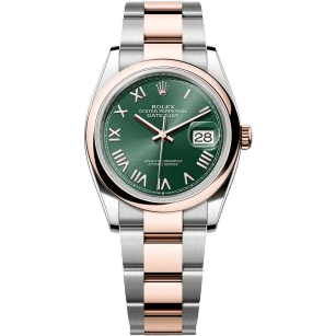 Datejust 36 Stainless Stainless Steel - Everose - Domed / Mint Green Roman / Oyster