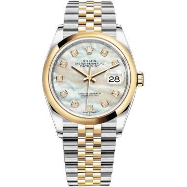 Rolex Datejust 36 Stainless Steel / Yellow Gold / Smooth / MOP Diamond / Jubilee 126203-0023