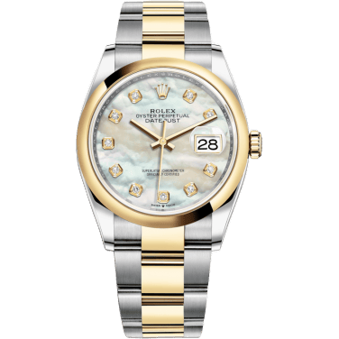Rolex Datejust 36 Stainless Steel / Yellow Gold / Smooth / MOP Diamond / Oyster 126203-0024