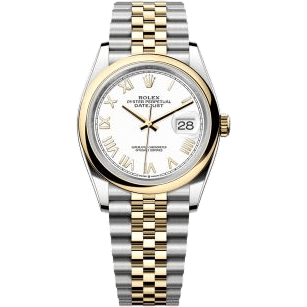 Rolex Datejust 36 Stainless Steel - Yellow Gold - Smooth / White Roman / Jubilee 126203-0047
