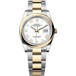 Rolex Datejust 36 Stainless Steel - Yellow Gold - Smooth / White Roman / Oyster 126203-0048