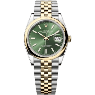 Rolex Datejust 36 Stainless Steel - Yellow Gold - Domed / Olive / Jubilee 126203-0057