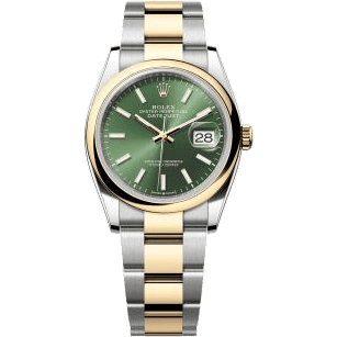 Rolex Datejust 36 Stainless Steel - Yellow Gold - Domed / Olive / Oyster 126203-0058