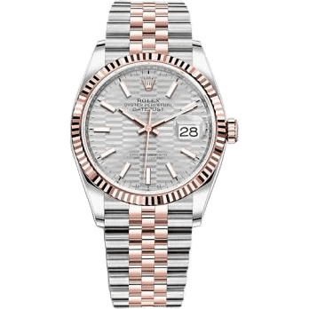 Rolex Datejust 36 Stainless Steel / Everose / Fluted / Silver - Fluted / Jubilee 126231-0033