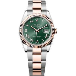 Datejust 36 Stainless Stainless Steel - Everose - Fluted / Mint Green Roman / Oyster