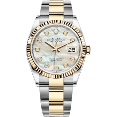 Rolex Datejust 36 Stainless Steel / Yellow Gold / Fluted / MOP Diamond / Oyster 126233-0024