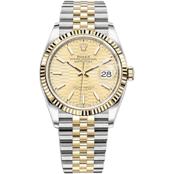 Rolex Datejust 36 Stainless Steel / Yellow Gold / Fluted / Champagne - Fluted / Jubilee 126233-0039