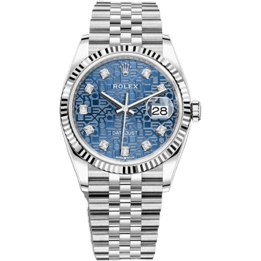 Rolex Datejust 36 Stainless Steel / Fluted / Blue Jubilee / Jubilee 126234-0011