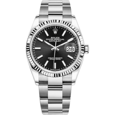 Rolex Datejust 36 Stainless Steel / Fluted / Black / Oyster 126234-0016